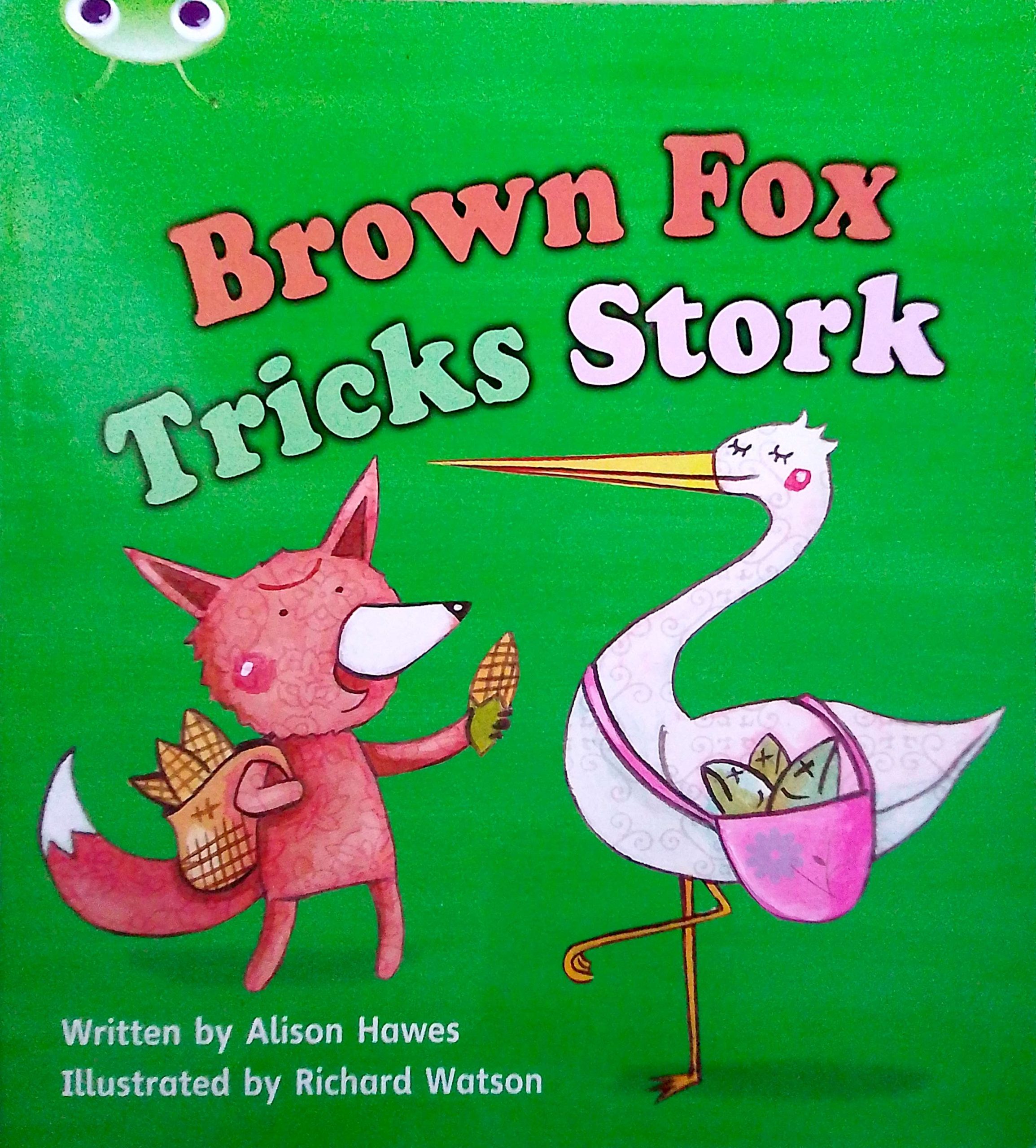 Brown Fox Tricks Stork